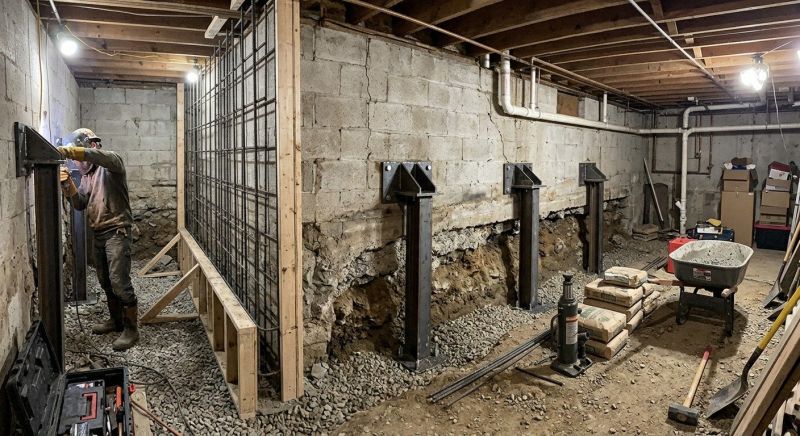 Basement Stabilization in Lockhart, TX