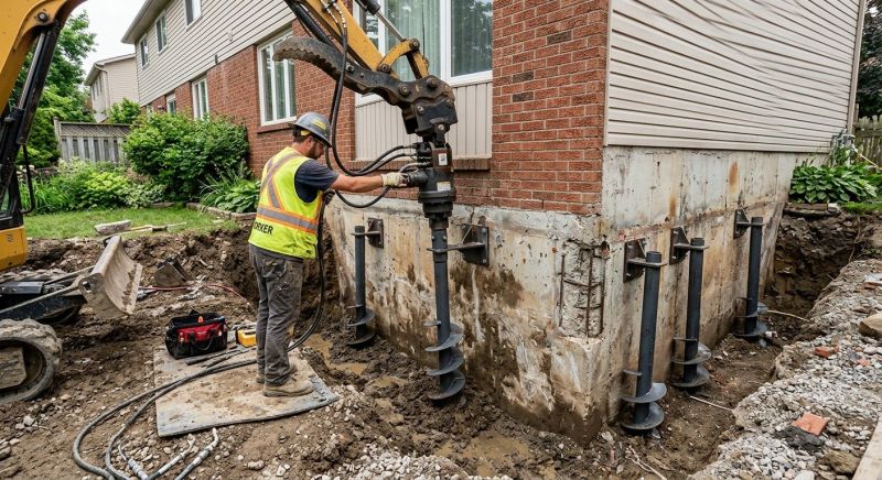 Helical Piers Installation in Lockhart, TX