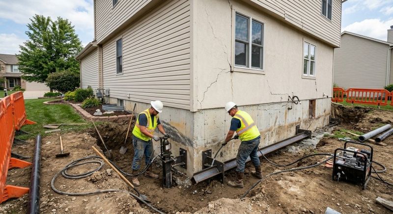 Sinking Foundation Repair in Manchaca, TX